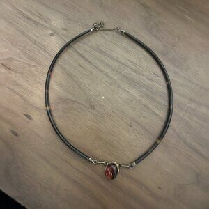 Antique Turtle Shell Amber Necklace